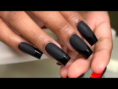Matte Red Bottom Acrylic Nails
