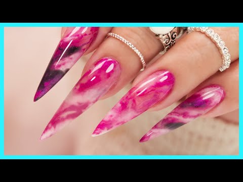 How To Create Marbled Acrylic Nails