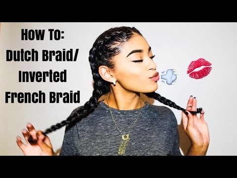 How To: Dutch Braid/Inverted French Braids on Natural Hair | jasmeannnn