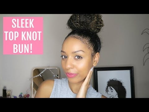 Easy Sleek Top Knot Bun For Curly Hair | UKCurlyGirl