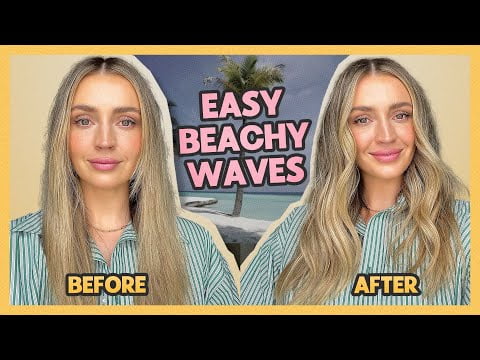 The EASIEST Loose Beachy Waves Hair Tutorial 🌊