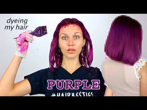 Dyeing my hair Bright Purple for winter