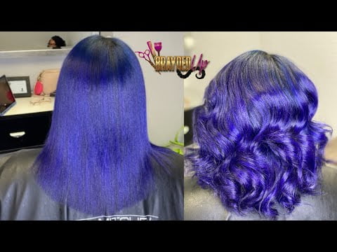 WOW this color is Bomb! Blue & Purple Color Transformation| All Over Highlight| Happy Dopecember