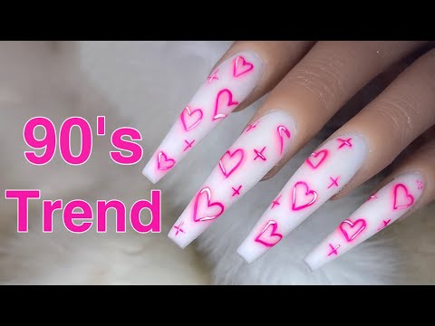 ‘90s Nail Trend | Nail Art Tutorial | Easy Valentine Nails