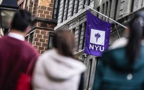 The NYU campus in New York on Dec. 16, 2021.
